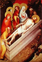 Die Grablegung, Detail vom Trebon-Altar